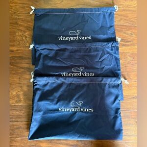 Three navy blue Vineyard Vines Dustbag Dust Covers